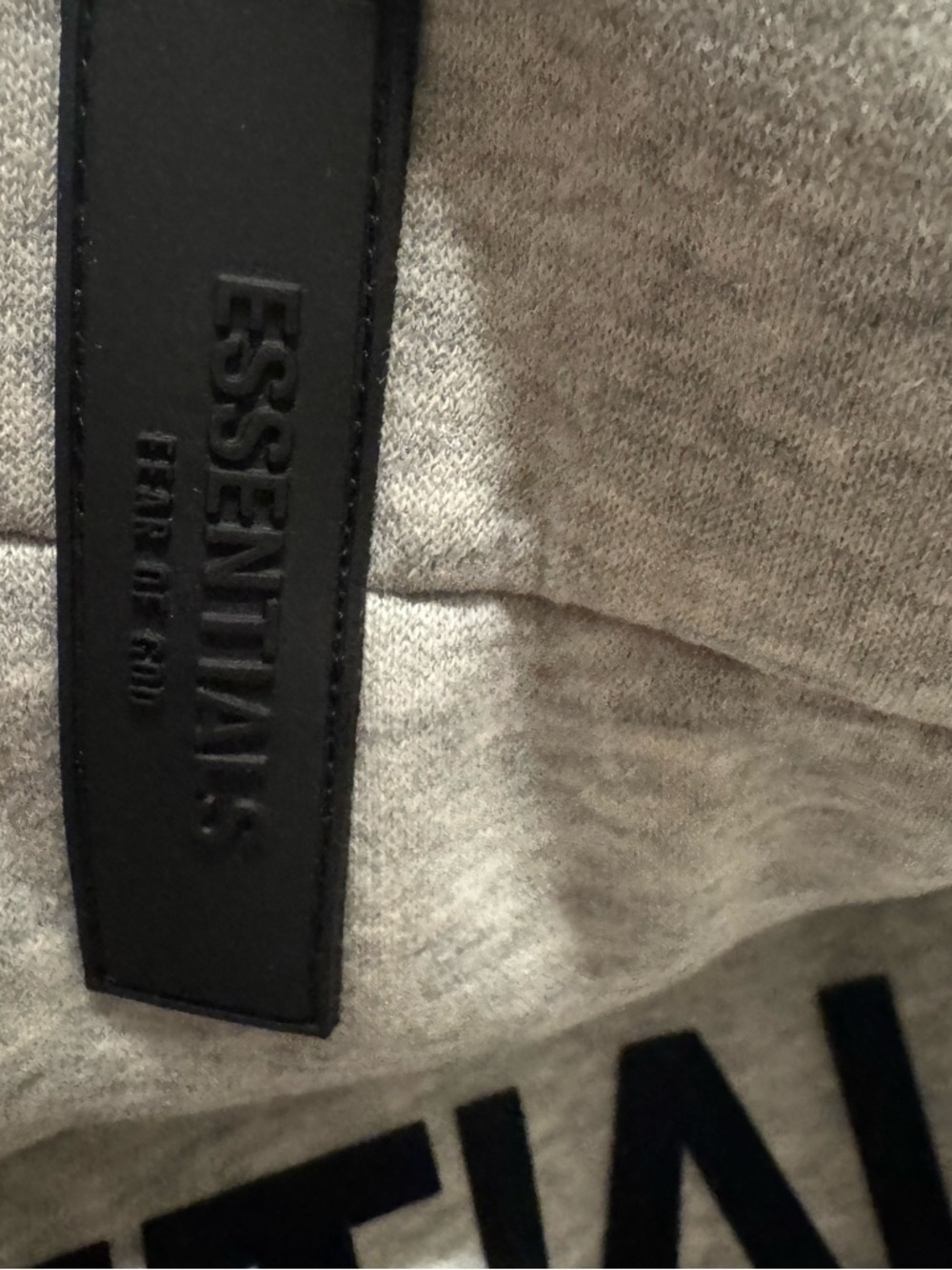Fear of God Essentials Light Gray Pullover Hoodie - Picture 9 of 10